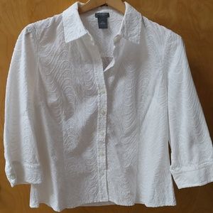 Ann Taylor Petite White Button Down